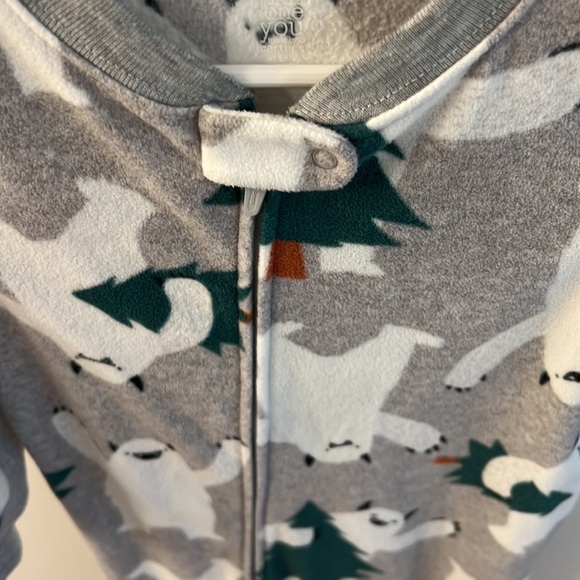 Carters Just One You 2T Fleece Footed Yeti Pajamas - Picture 3 of 3